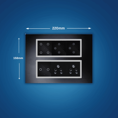 Wynbee Smart 12 Module Touch Switch Board | 4 Relay Touch Switch, Fan Regulator Touch Switch, 2 Relay Touch Switch, Sockets