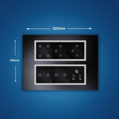 Wynbee Smart 12 Module Touch Switch Board | 4 Relay Touch Switch, Fan Regulator Touch Switch, 2 Relay Touch Switch, Socket