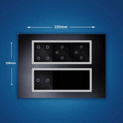 Wynbee Smart 12 Module Touch Switch Board | 4 Relay Touch Switch, Fan Regulator Touch Switch, 2 Relay Touch Switch, Dummy Switches